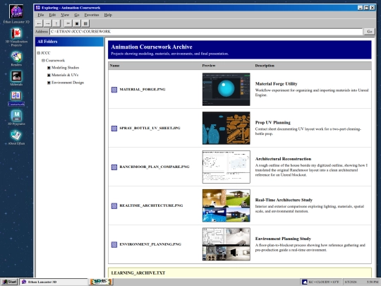 coursework screenshot