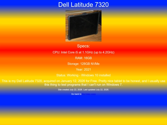 dell7320 screenshot