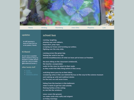pages/poems/schoolbus screenshot