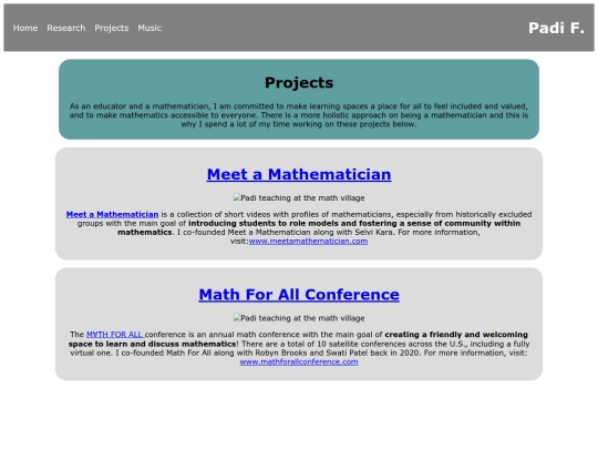 padi/projects screenshot