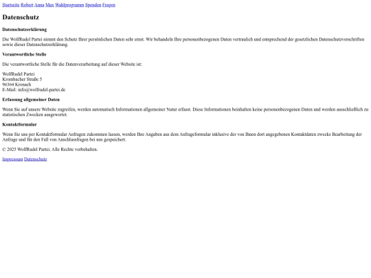 datenschutz screenshot