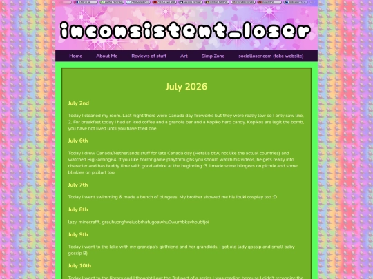 diary screenshot