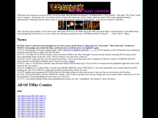 dave/davecomic-index screenshot