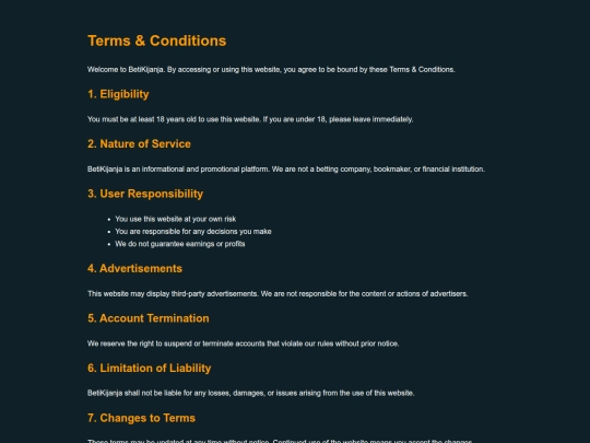 terms screenshot