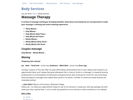 Website screenshot