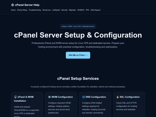cpanel-server-setup screenshot