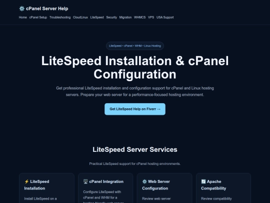 litespeed-installation screenshot