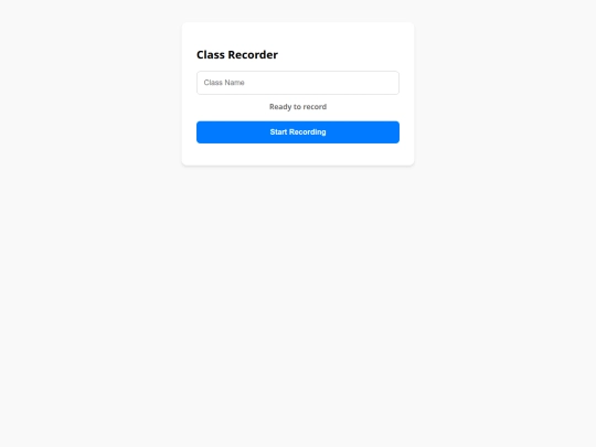 ClassRecorder screenshot