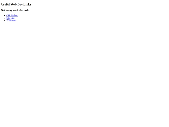 links screenshot