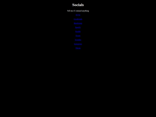 Socials screenshot