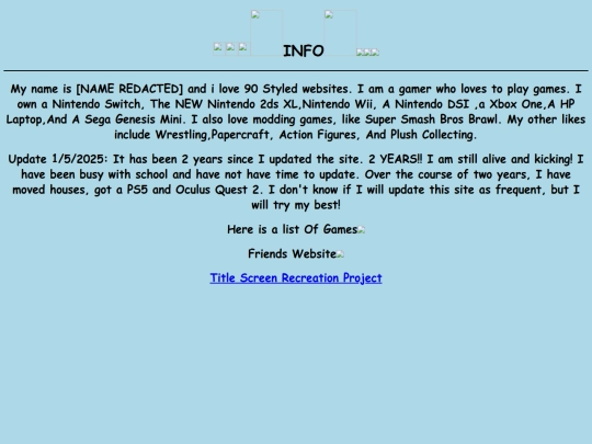 HTMLS/oldinfo screenshot