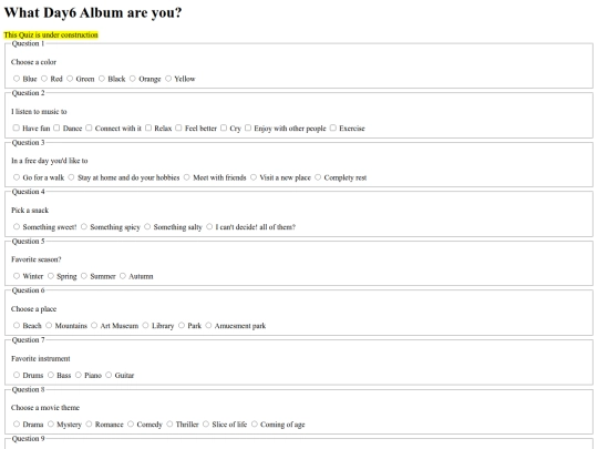 Day6Quiz screenshot