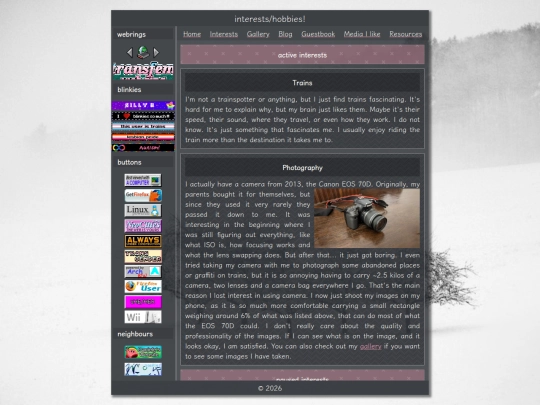 interests screenshot