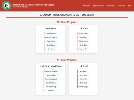 site/proje screenshot