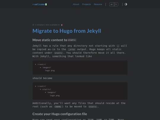 posts/migrate-from-jekyll screenshot
