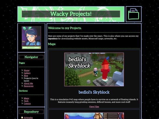 projects screenshot