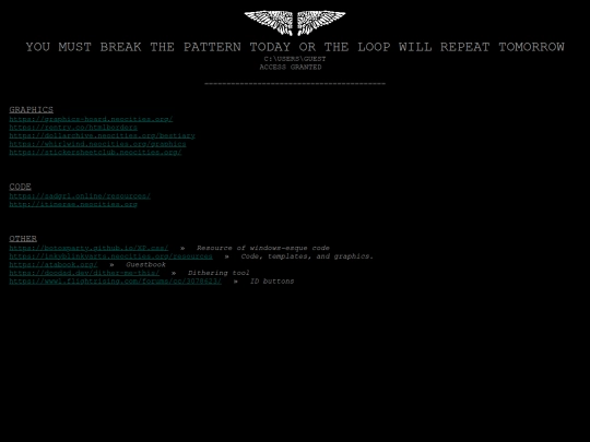 links screenshot