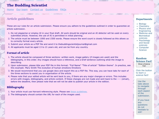 Guidelines screenshot