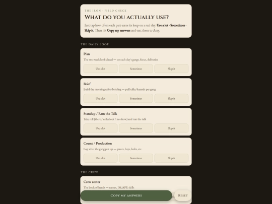 iron-feedback screenshot
