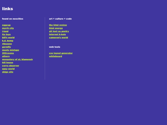 links screenshot