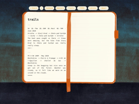 MiscNotebook/Trails screenshot
