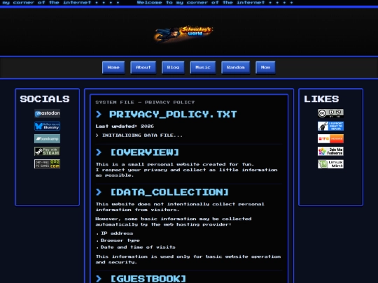 Website screenshot