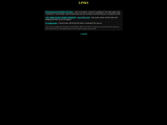 links screenshot