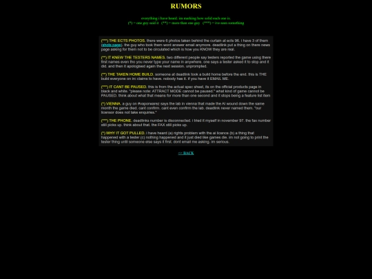 rumors screenshot