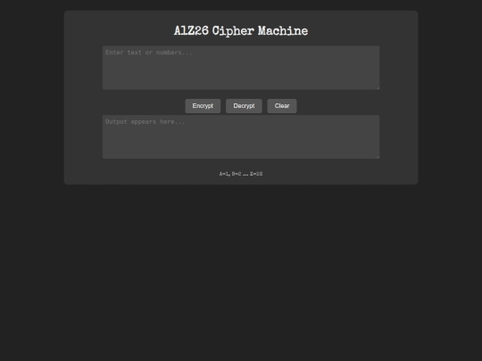 cipher/a1z26 screenshot