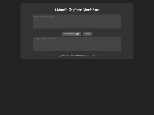 cipher/atbash screenshot