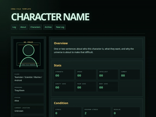 characters/template screenshot