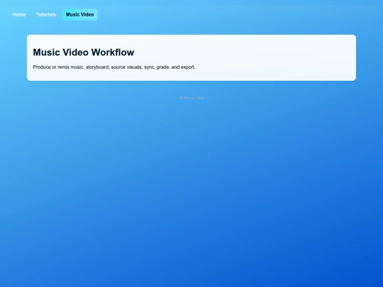 tutorial-music-video screenshot