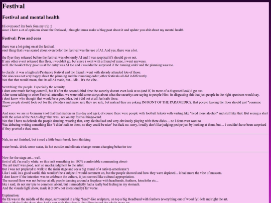 Blog /festival screenshot