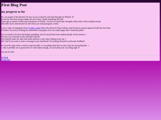 Blog /first screenshot