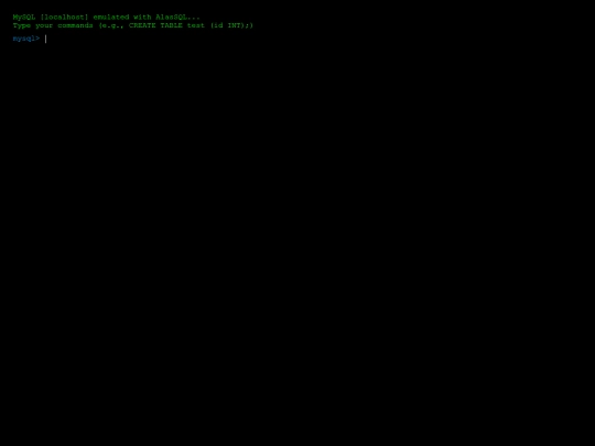mysql screenshot