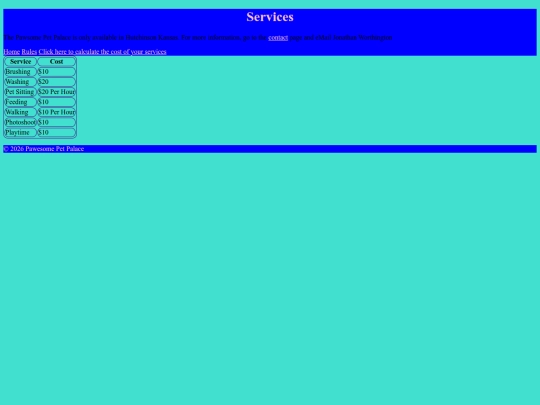 Services screenshot