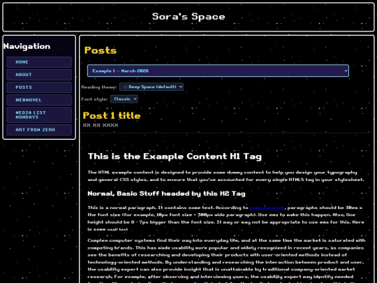 posts screenshot