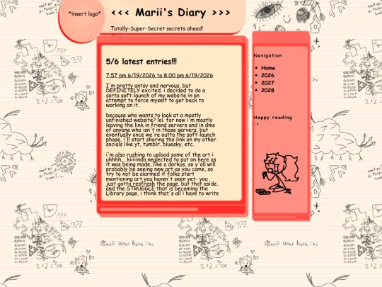 Diary screenshot