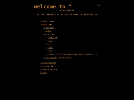 mainframe/profiles screenshot