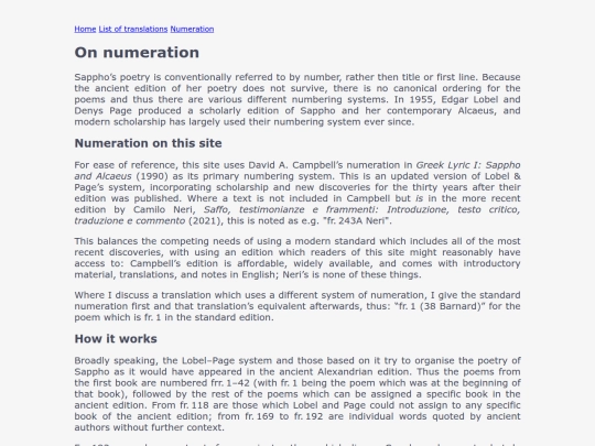 numeration screenshot