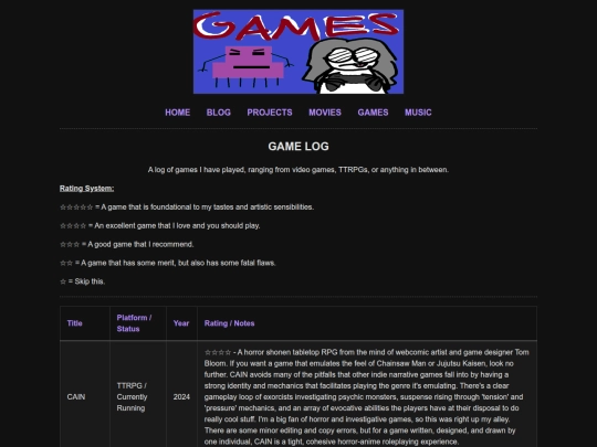 games screenshot