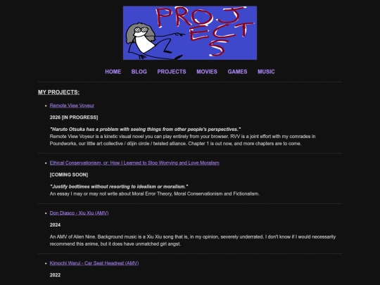 projects screenshot