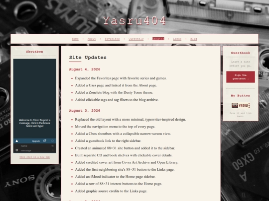 updates screenshot