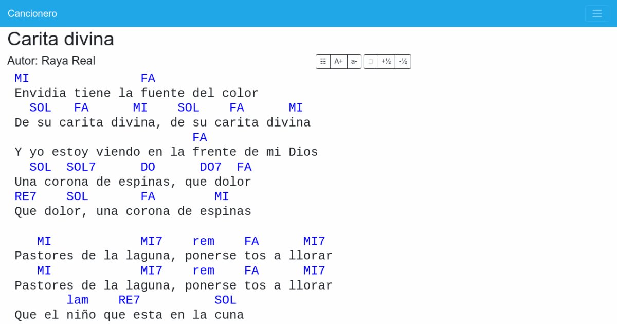 Carita divina letra y acordes