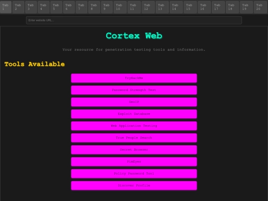 Website screenshot