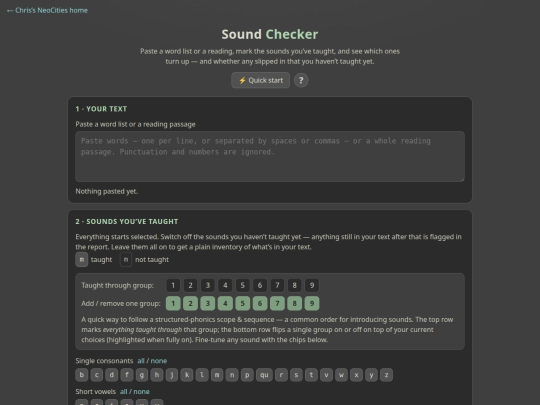 basic-reading/sound-checker screenshot