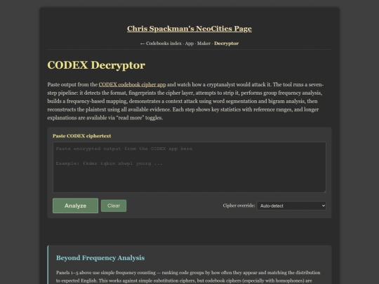 codebooks/decryptor screenshot
