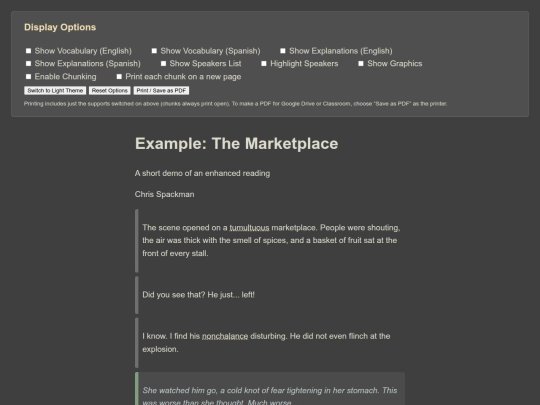 enhanced-reading-builder/example screenshot