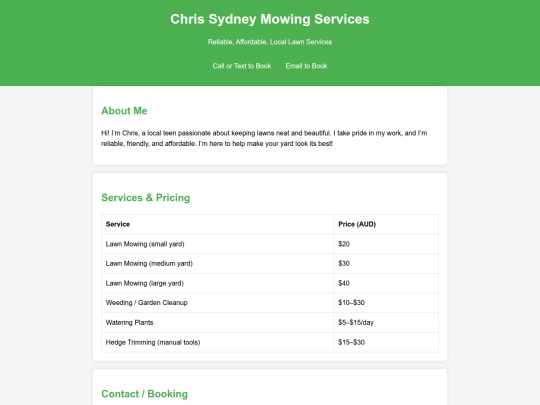 Website screenshot