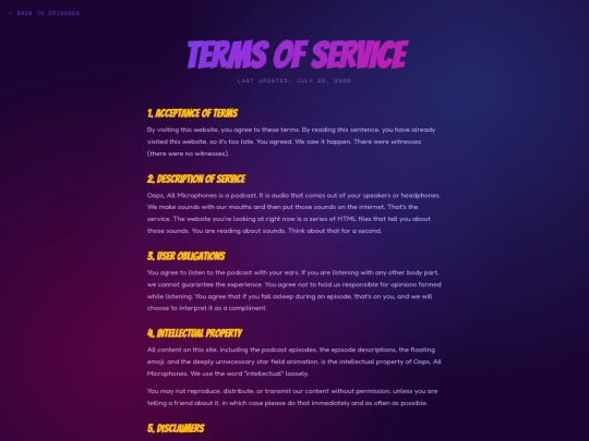 terms screenshot